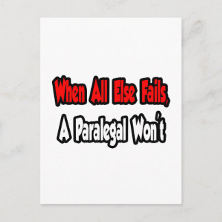When All Else Fails, A Paralegal Won't Postcard