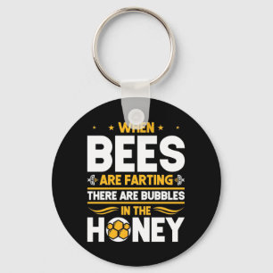 When Bees Are Farting Key Ring