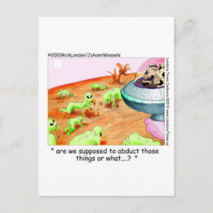 When Cows Ruled Space Funny Gifts Tees Mugs Etc Postcard