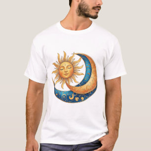 When Day Meets Night - Celestial Embrace T-Shirt