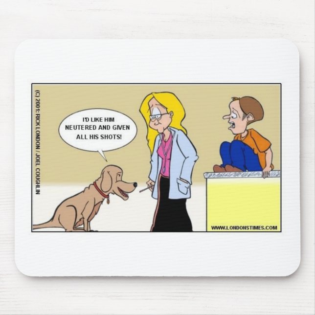 When Dogs R The Masters Funny Gifts & Tees Mouse Pad (Front)