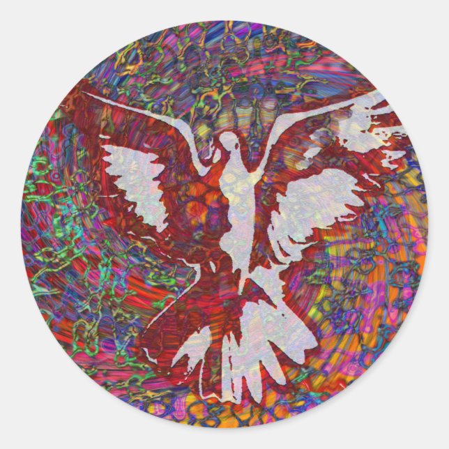 when doves cry classic round sticker (Front)