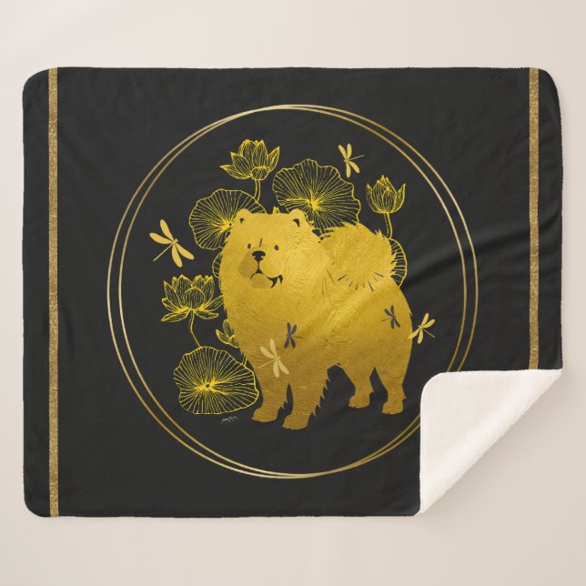 WHEN DRAGONS FLY  Chow    Sherpa Blanket (Front (Horizontal))