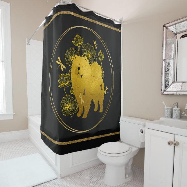 WHEN DRAGONS FLY  Chow    Shower Curtain (In Situ)