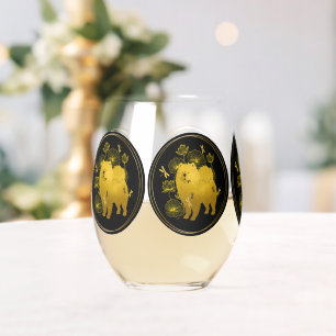WHEN DRAGONS FLY  Chow stemless wine glass