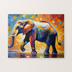 When Elephants Dream in Full Color Jigsaw Puzzle