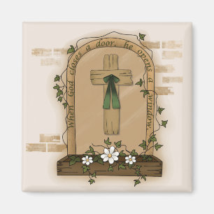 When God Closes a Door He Opens a Window Magnet