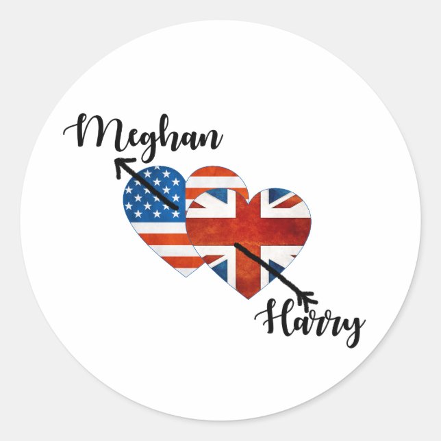 When Harry met Meghan Classic Round Sticker (Front)