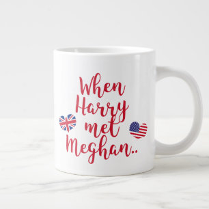 When Harry met Meghan Fun Royal Wedding Large Coffee Mug