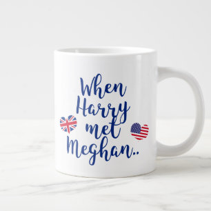 When Harry met Meghan Fun Royal Wedding Large Coffee Mug