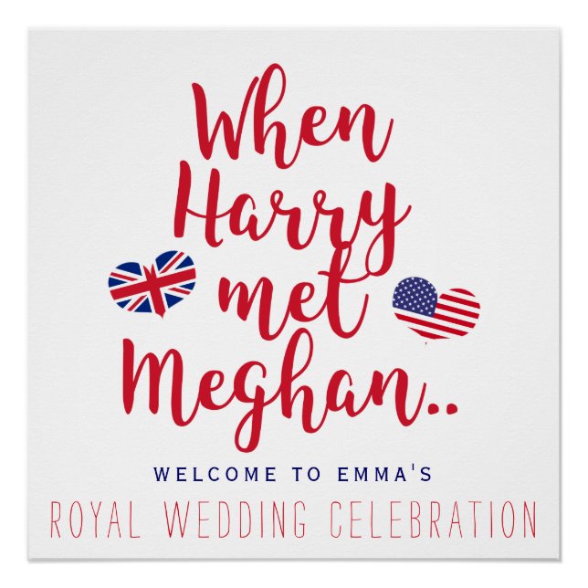 When Harry met Meghan | Personalised Royal Wedding Poster (Front)