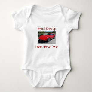 When I Grow Up 1975 Corvette Baby Bodysuit