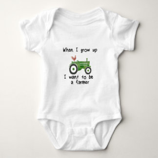 When I grow up, I want to be a farmer Baby Bodysuit