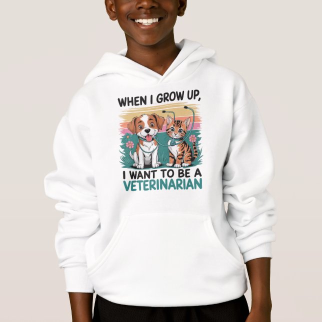 When I grow up I want to be Veterinarian T-Shirt  (Front)