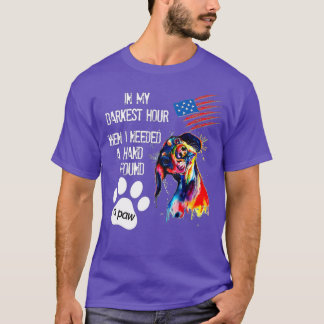 when i needed a hand i found a paw funn dogs lover T-Shirt