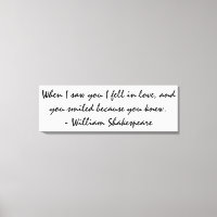 When I saw you I fell in love - Wall Art