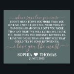 When I say I love you more wedding anniversary gif Poster<br><div class="desc">When I Say I love you more wedding anniversary print is the perfect addition to your home,  anniversary party,  or wedding reception.</div>