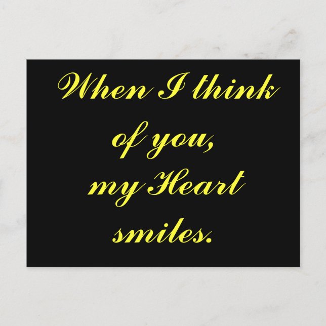 When I think of you... Postcard (Front)