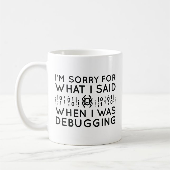When I Was Debugging Coffee Mug (Left)