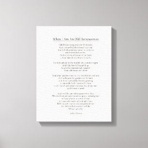 When I'm an Old Horsewoman III Canvas Print