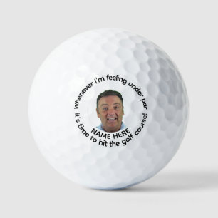 When Im Feeling Under Par Personalized Golf Balls