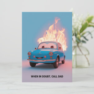 When In Doubt Call Dad Funny Father's Day For Dad Invitation