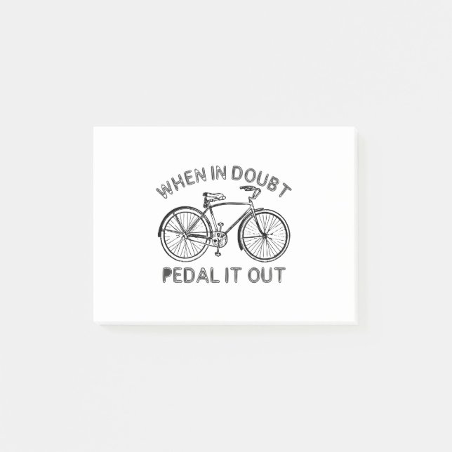 When In Doubt Pedal It Out Post-it Notes (Front)