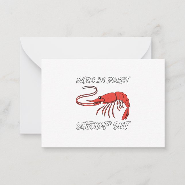 When In Doubt Shrimp Out Card (Front)