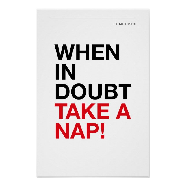 WHEN IN DOUBT, TAKE A NAP – Cozy Wall Art (Front)