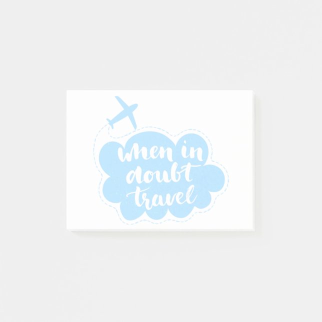 When In Doubt Travel Cloud Post-it Notes (Front)