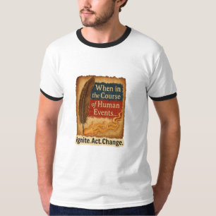 When in the Course of Human Events – Quill Flame T-Shirt