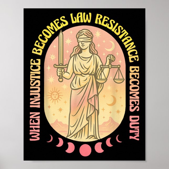 When Injustice Becomes Law Resistance Becomes Duty Poster (Front)