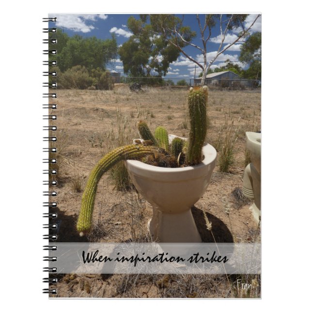 when inspiration strikes spiral notebook (Front)