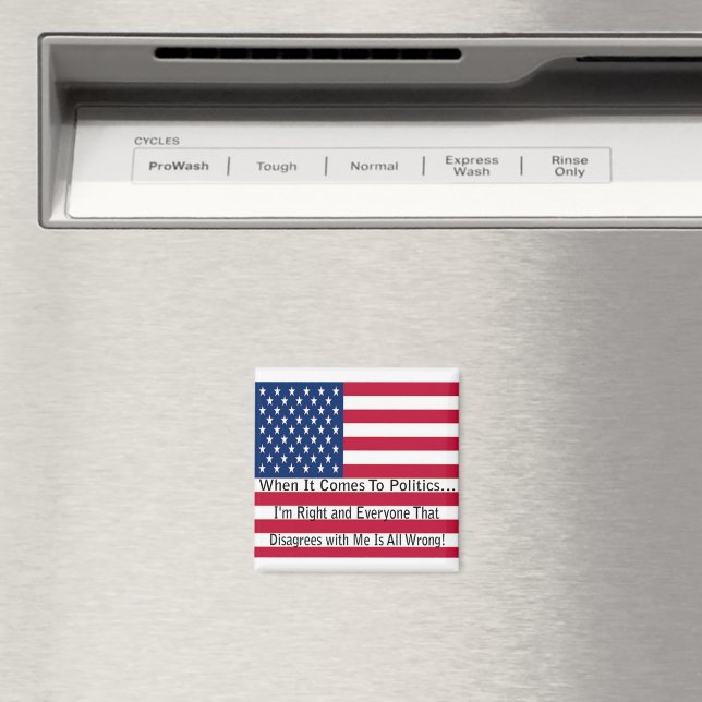When It Comes To Politics Magnet (In Situ (Dishwasher))