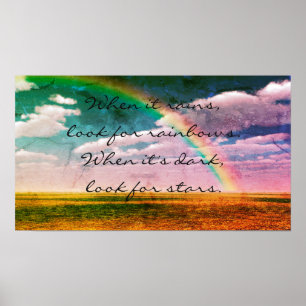When it rains (inspirational) custom poster