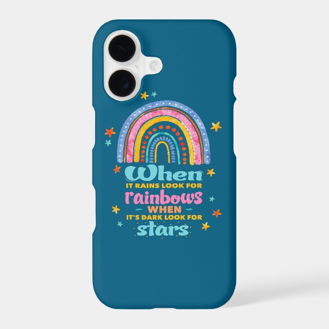 When It Rains Look For Rainbows iPhone Case (Back)