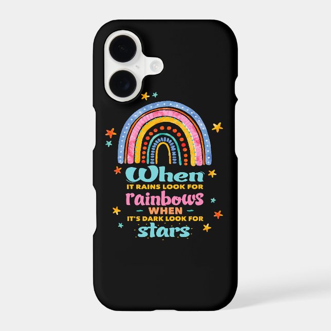 When It Rains Look For Rainbows iPhone Case (Back)