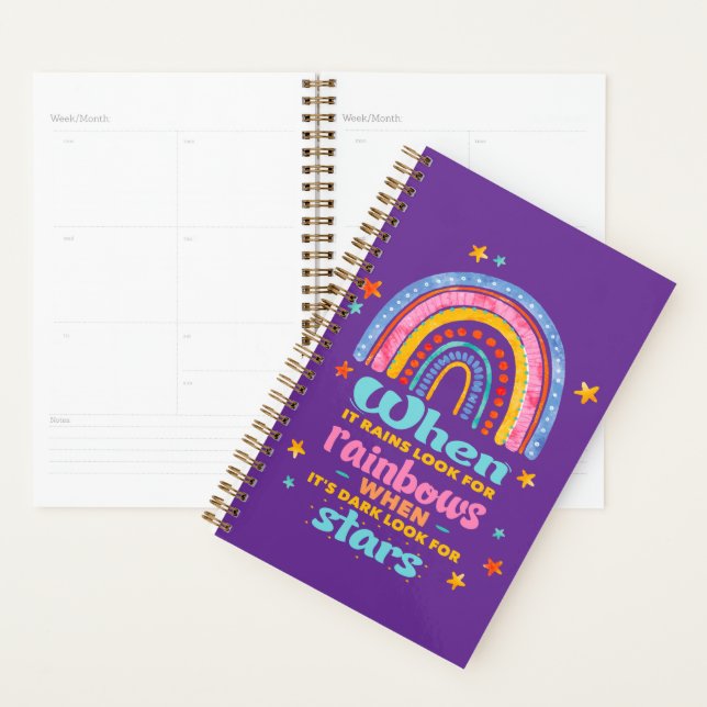 When It Rains Look For Rainbows Planner (Display)