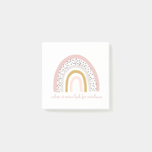 When It Rains Look for Rainbows Post-it Notes (Front)