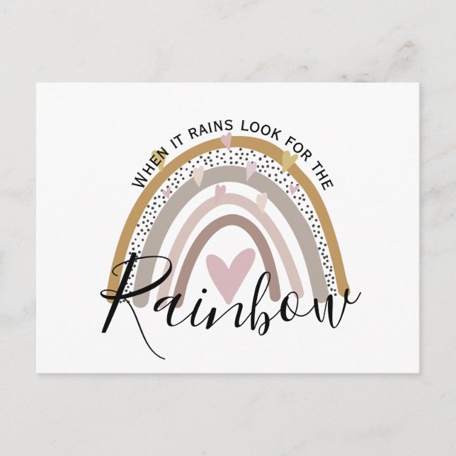 when it rains look for the rainbow postcard (Front)