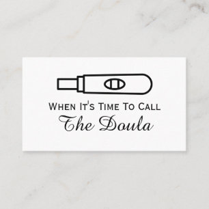 When It's Time To Call The Doula Pregnancy Business Card