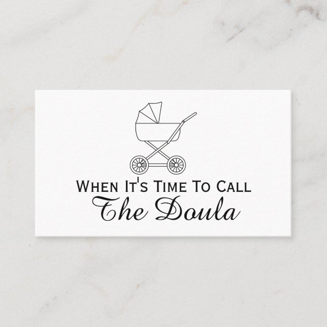 When It's Time To Call The Doula Pregnancy Business Card (Front)
