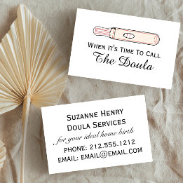 When It's Time To Call The Doula Pregnancy Business Card