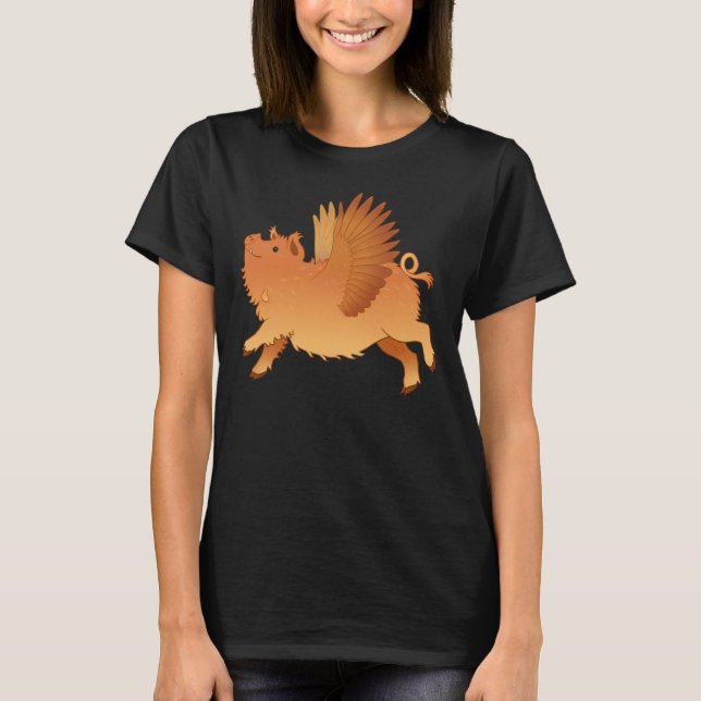 When kunekune pigs fly T-Shirt (Front)
