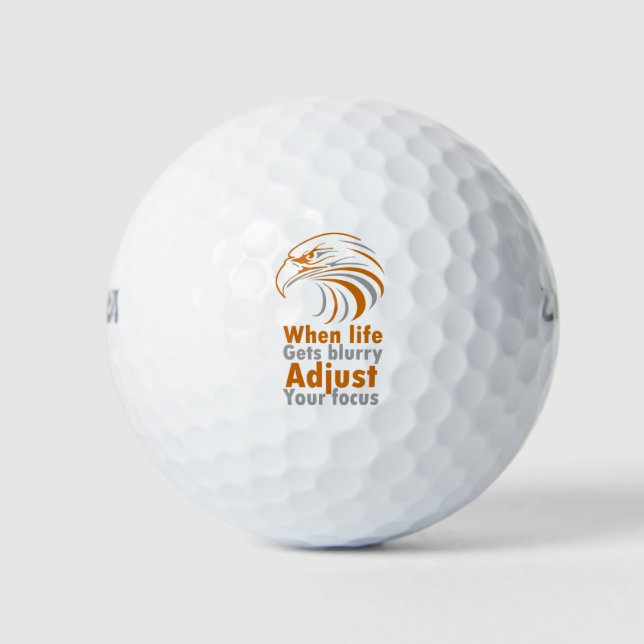 When life gets blurry adjust your focus golf balls (Front)