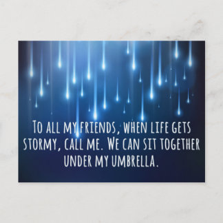 When Life Gets Stormy Quote Postcard