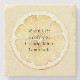 When Life Give Your Lemons Stone Coaster