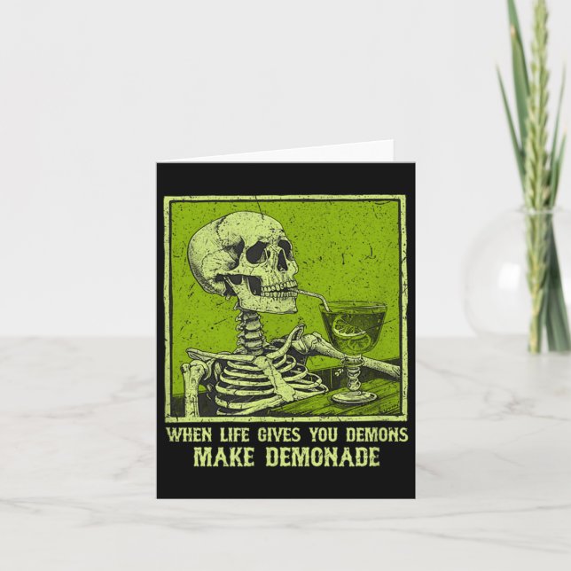 When Life Gives Demons Make Demonade Funny Meme Card (Front)