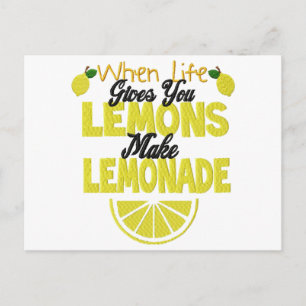 When Life Gives Lemons (add own background colour) Postcard