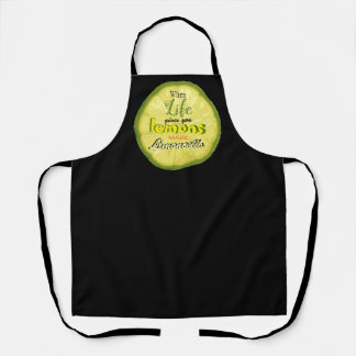 When life gives you lemons cool typography apron